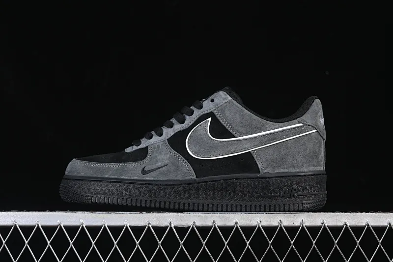 All categories Nk Air Force 1 Air Force series Nk Air Force 1 Low Air Force low-top Nike Air Force 1'07 Low gray and black suede Air Force 1 low-top casual sneakers ZH0316-133
